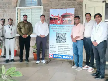 MP दादा धूनीवाले मंदिर निर्माण में सहयोग के लिए बारकोड जारी:कलेक्टर ने 101 रुपए का दान देकर की शुरुआत; श्रद्धालु दे सकते हैं योगदान